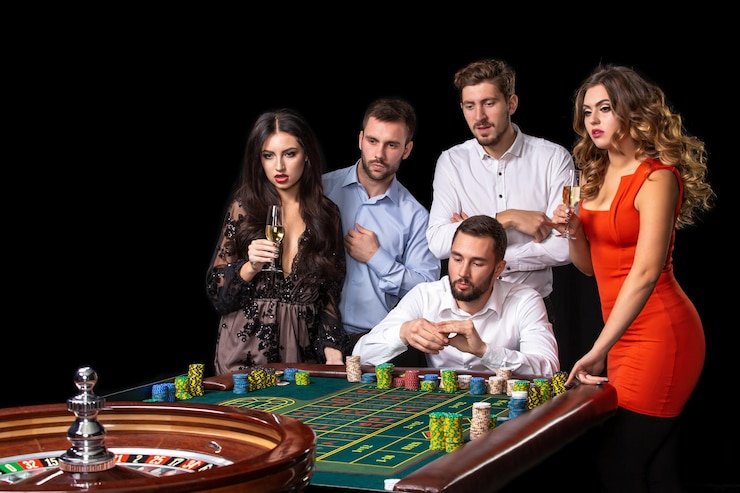 Tampilan meja Texas Hold'em Bonus